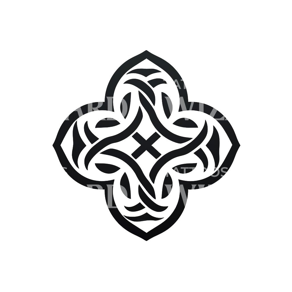 Conception de tatouage de symbole celtique noir