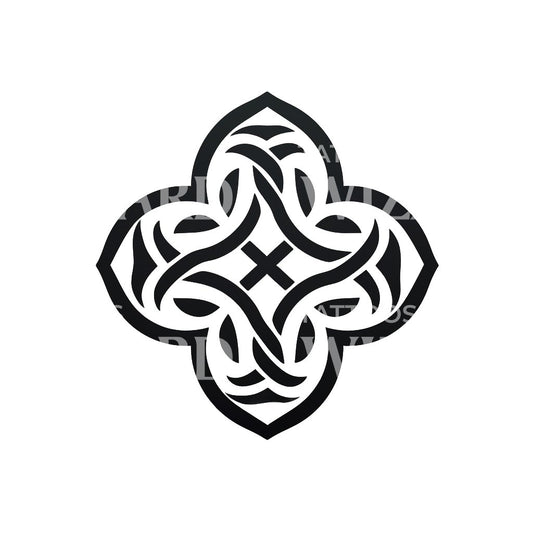 Schwarzes keltisches Symbol Tattoo Design