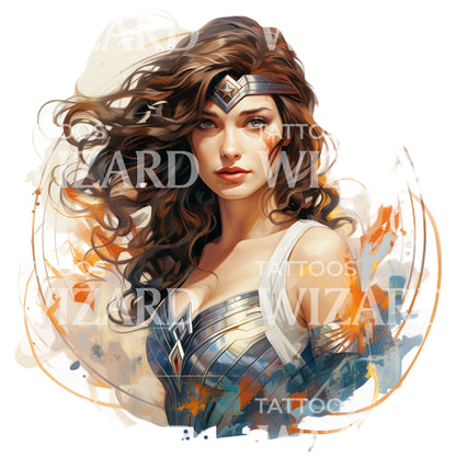 Wonder Woman Marvel Inspired Tattoo Design
