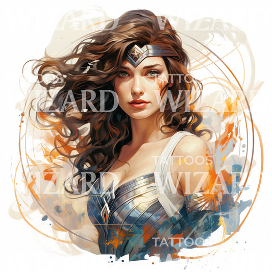 Wonder Woman Marvel inspiriertes Tattoo-Design