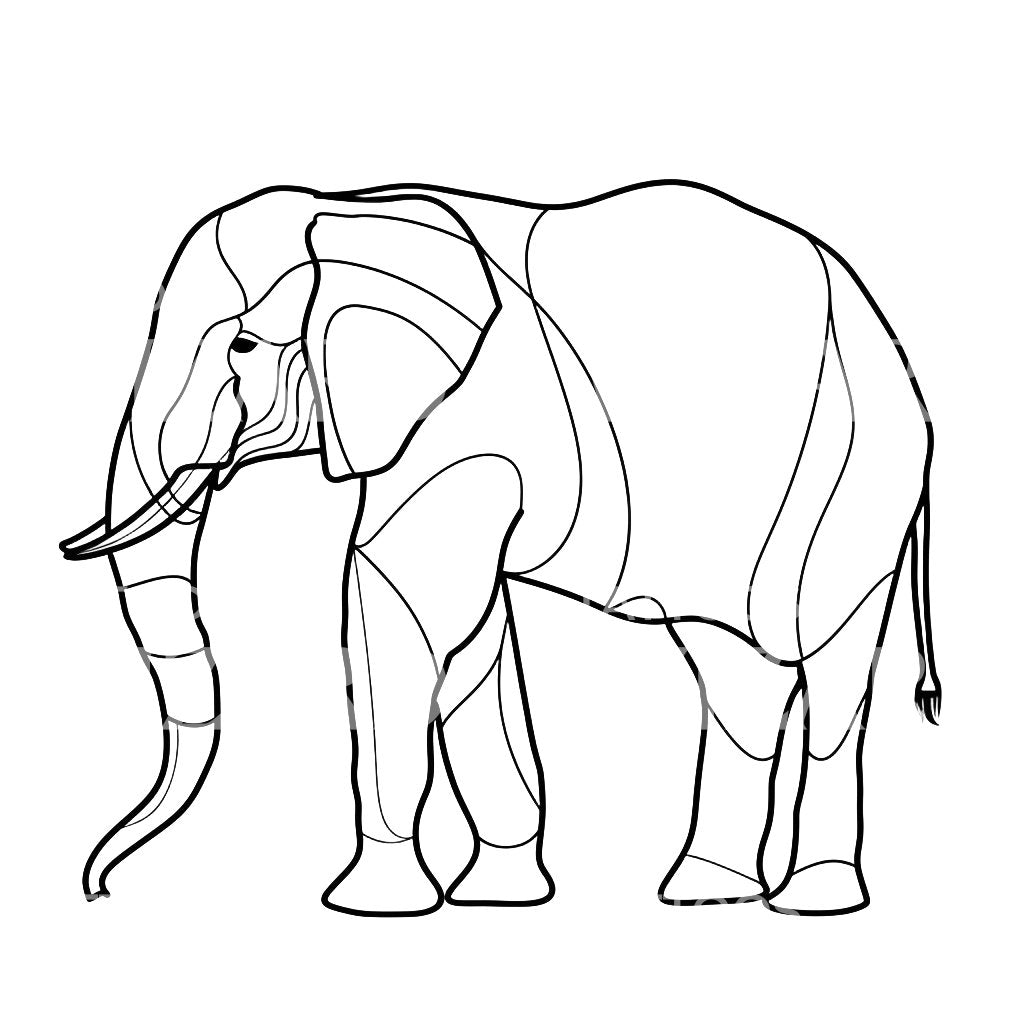 Minimalistisches Elefanten-Tattoo mit einer Linie
