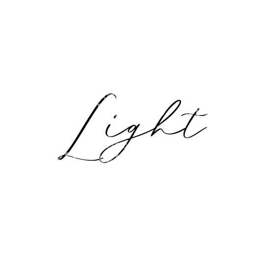 Light Word Fineline Tattoo Design