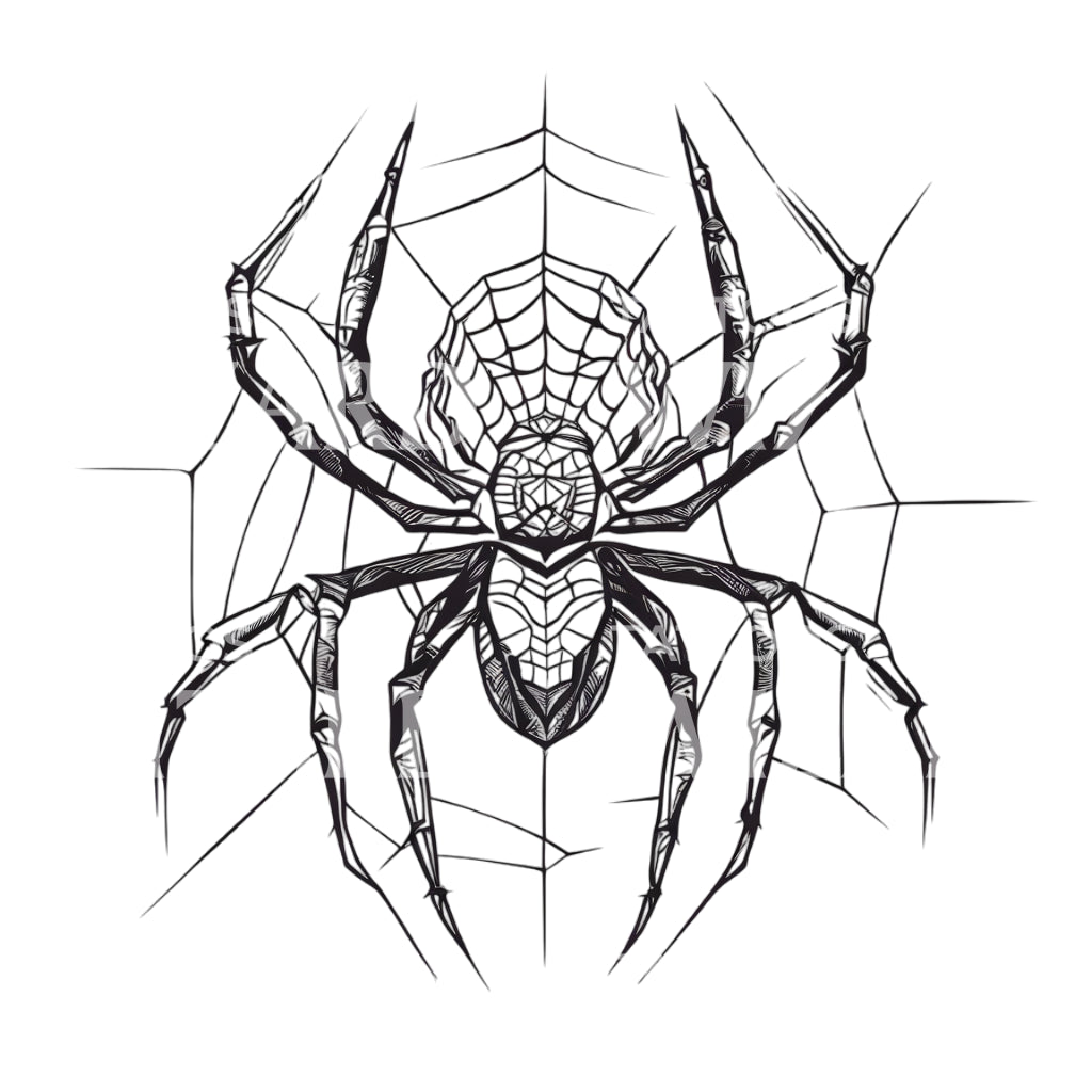 Spider with spiderweb Tattoo Design
