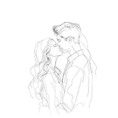 Minimalist Man and Woman Couple Tattoo Design
