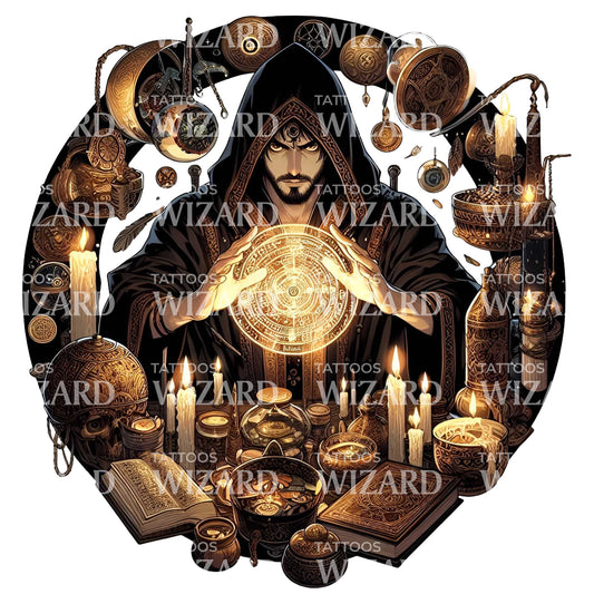 The Great Wizard Tattoo Design