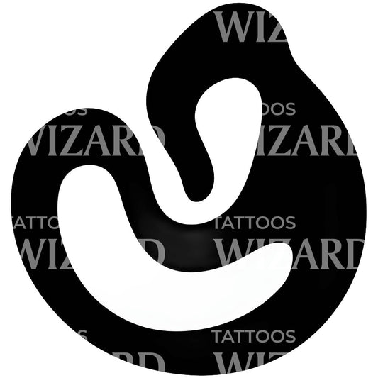 Conception de tatouage abstrait de forme Groovy