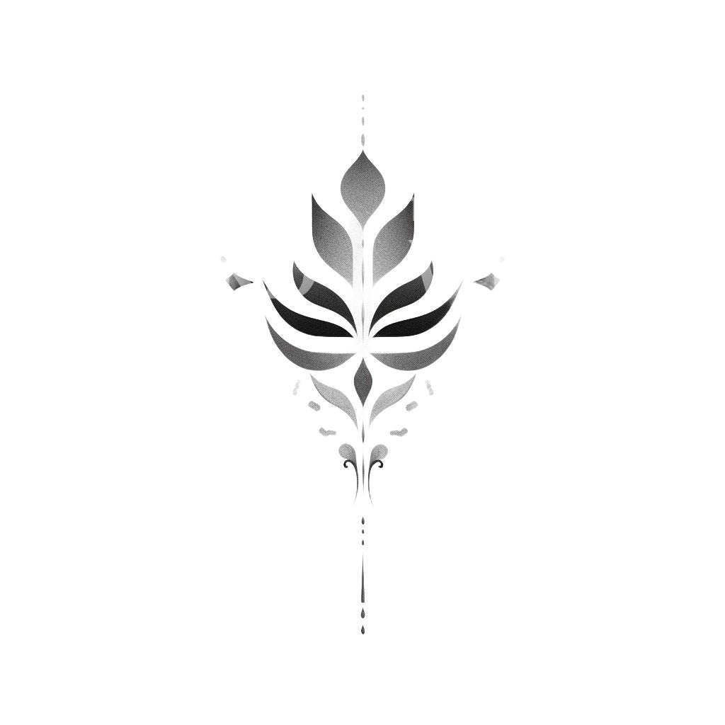 Gradient Lotus Flower Tattoo Design