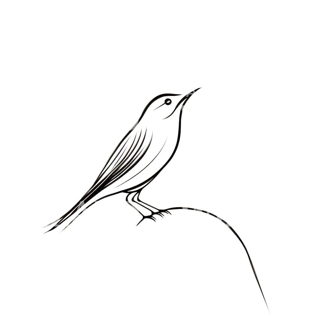 Minimalist Bird Tattoo Design