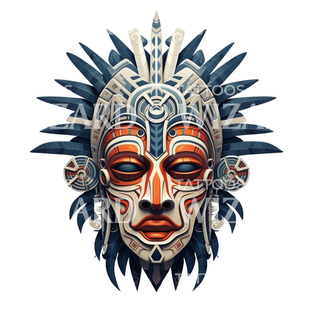 Neo Traditional African Mask Tattoo Design – Tattoos Wizard Designs