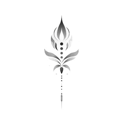Gradient Lotus Flower Tattoo Design