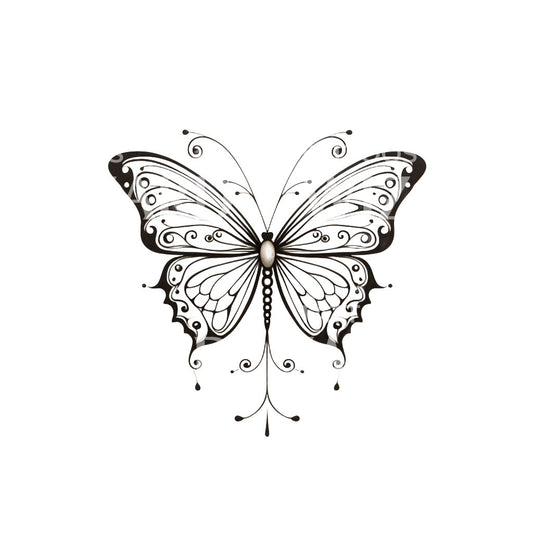 Conception de tatouage de papillon délicat