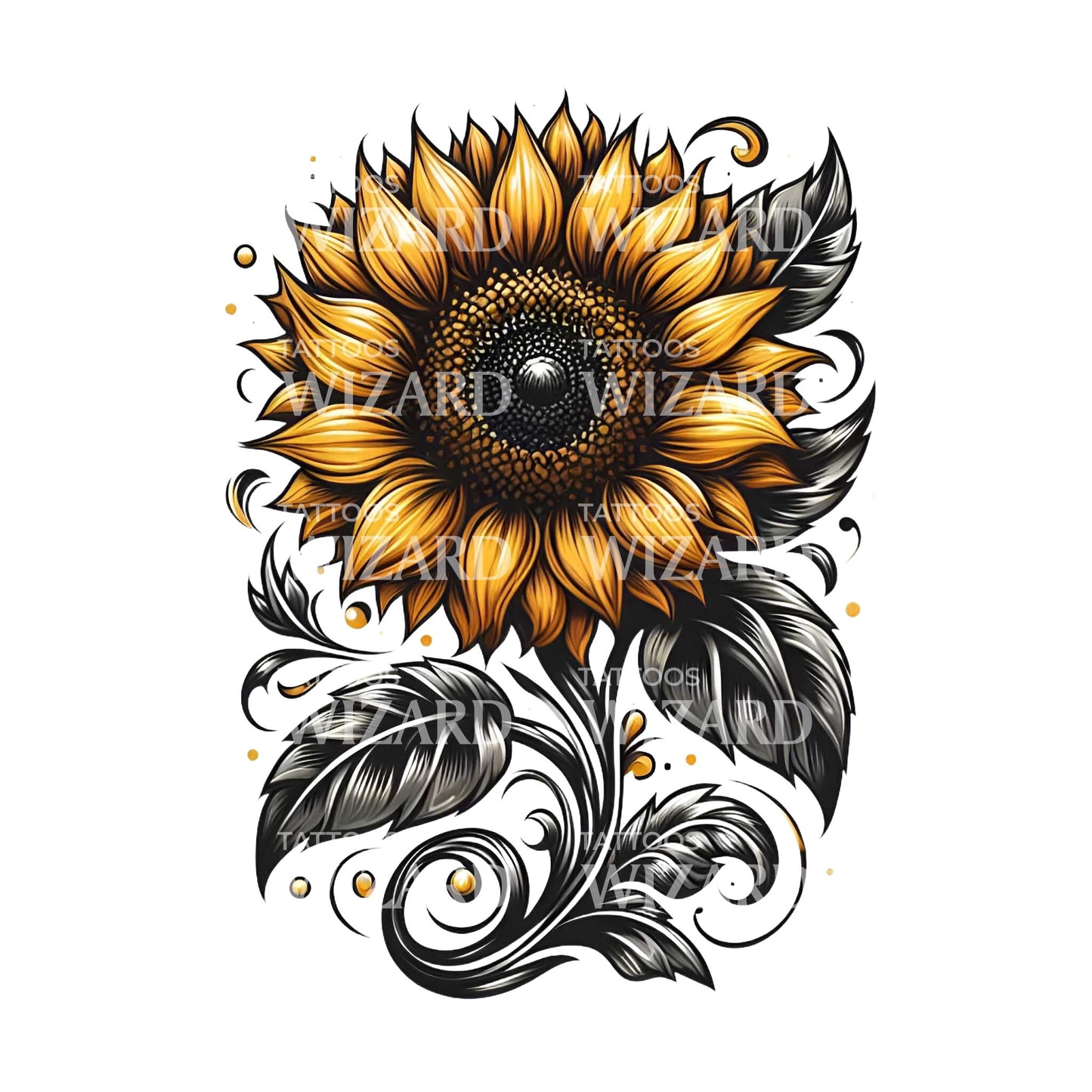 Conception de tatouage de fleur d’espoir