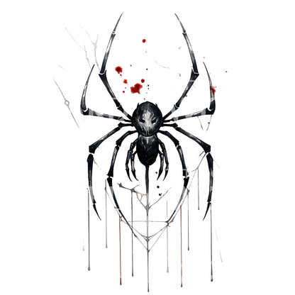 Blackwork Spider Tattoo Design