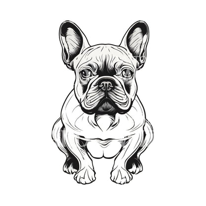 French BullDog Dog Tattoo Design