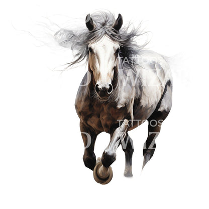 Wild Mustang Tattoo Design