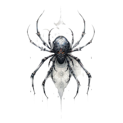 Black and Grey Spider Tattoo Design