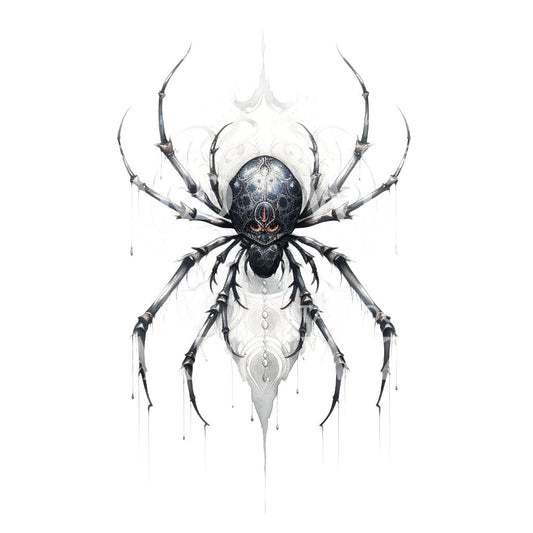 Conception de tatouage d'araignée noire et grise