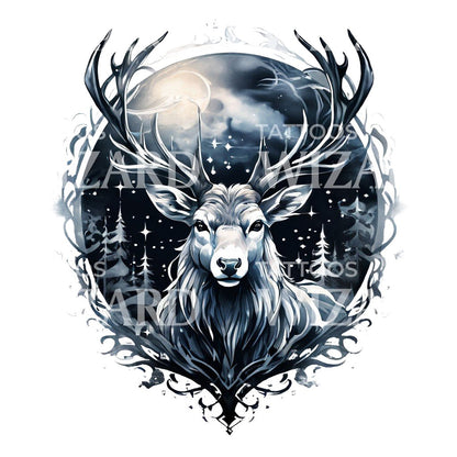 Illustrative Harry Potter Patronus Tattoo Design