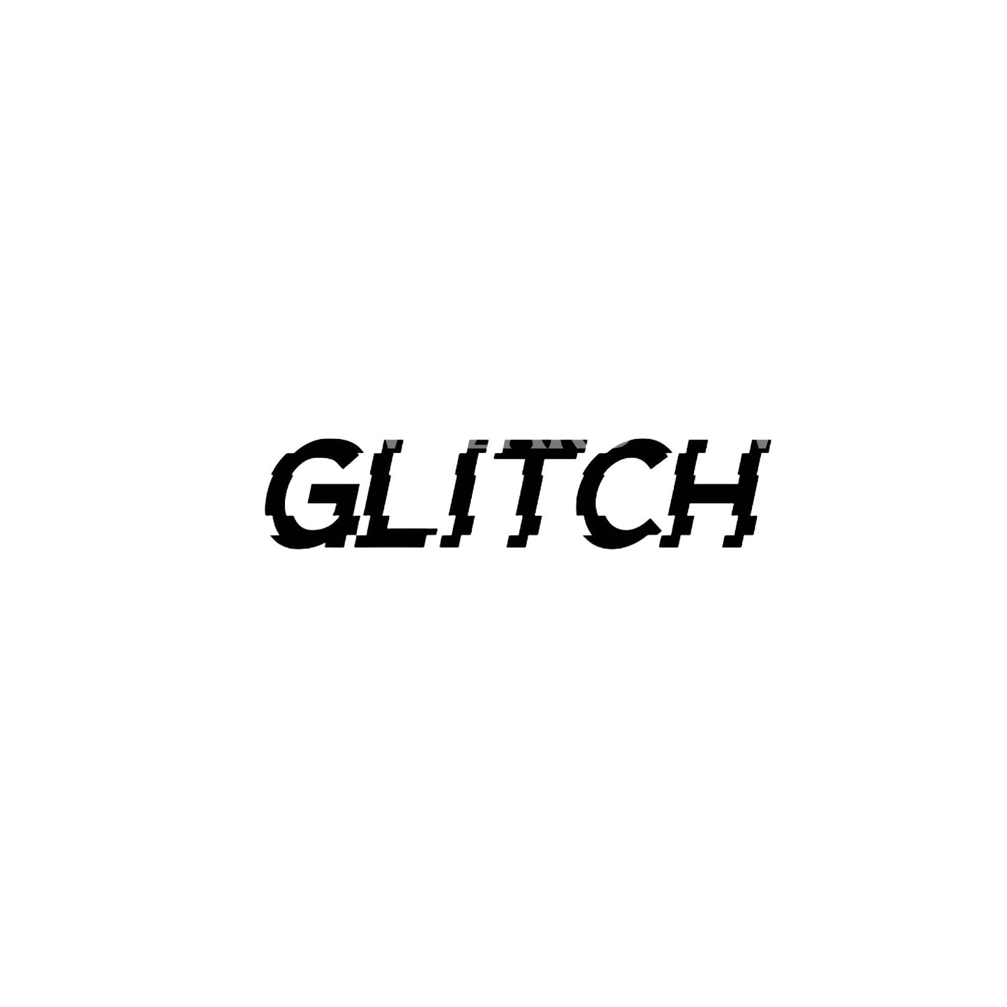 Glitch Lettering Tattoo Design