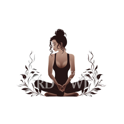 Yoga Asana Tattoo Design