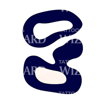Groovy Abstract Shape Tattoo Design