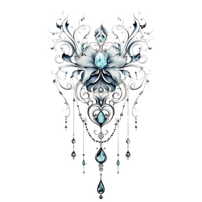 Ornamental Turquoise Jewelry Tattoo Design