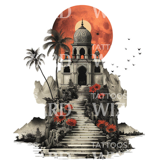 Babylonian Gardens Tattoo Design