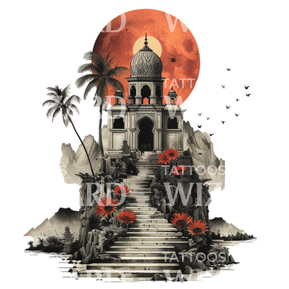 Babylonian Gardens Tattoo Design