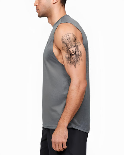 Desenho de Tatuagem Ilustrativa de Retrato de Faraó
