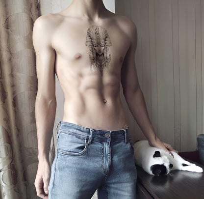 Desenho de Tatuagem Ilustrativa de Retrato de Faraó
