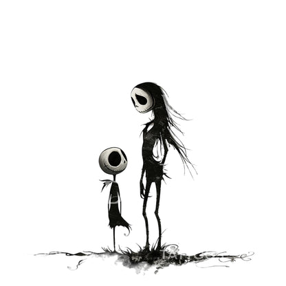 Tim Burton Inspired Creatures Tattoo Design