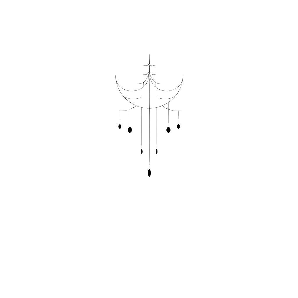 Libra Glyph Zodiac Constellation Tattoo Design