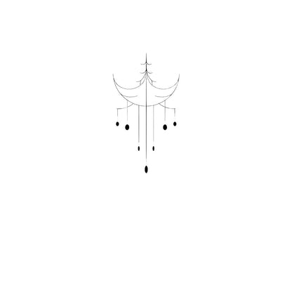 Libra Glyph Zodiac Constellation Tattoo Design