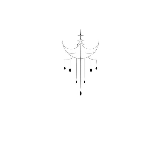 Libra Glyph Zodiac Constellation Tattoo Design
