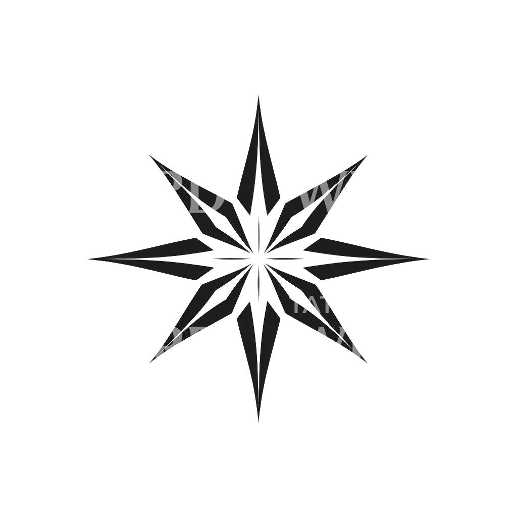 Conception de tatouage d'étoile Blackwork