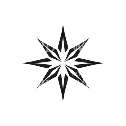 Blackwork Star Tattoo Design