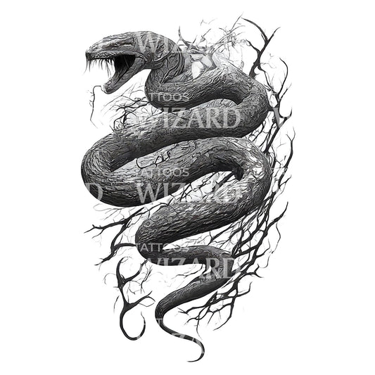 Conception de tatouage de serpent gardien antique