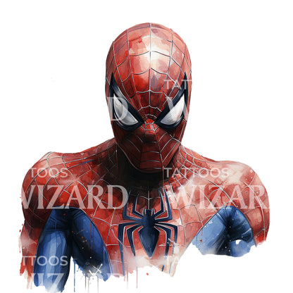 Spiderman Portrait Tattoo Design