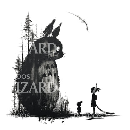 Ghibli Inspired Totoro Tattoo Design