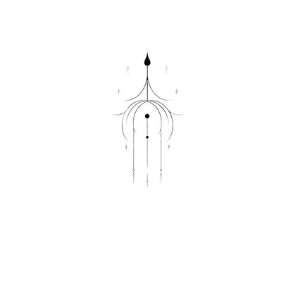 Virgo Glyph Zodiac Constellation Tattoo Design