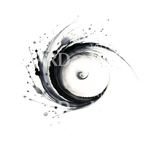 Conception de tatouage de spirales abstraites aquarelle