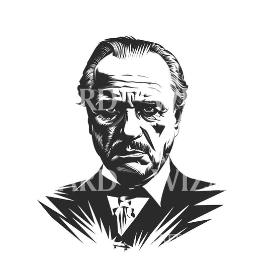 Godfather Don Corleone Tattoo Design