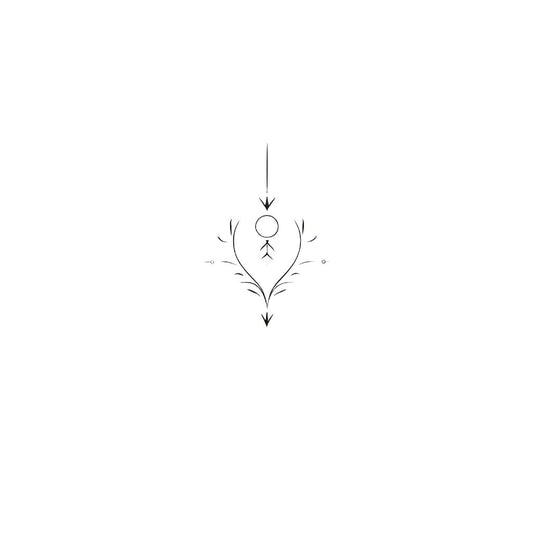 Capricorn Glyph Zodiac Constellation Tattoo Design