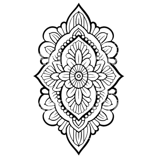 Umriss des Traum-Mandala-Tattoo-Designs