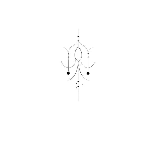 Gemini Glyph Zodiac Constellation Tattoo Design