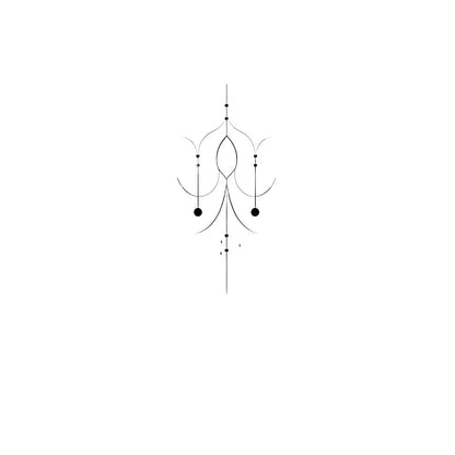 Gemini Glyph Zodiac Constellation Tattoo Design