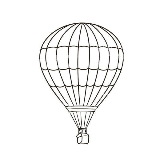 Minimalist Hot Air Balloon Tattoo Design