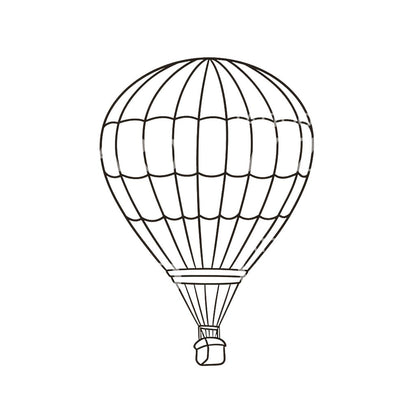 Minimalist Hot Air Balloon Tattoo Design