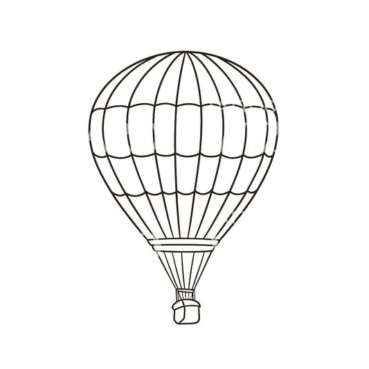 Minimalistisches Heißluftballon-Tattoo-Design