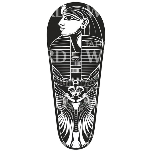 Egyptian Sarcophagus Tattoo Design